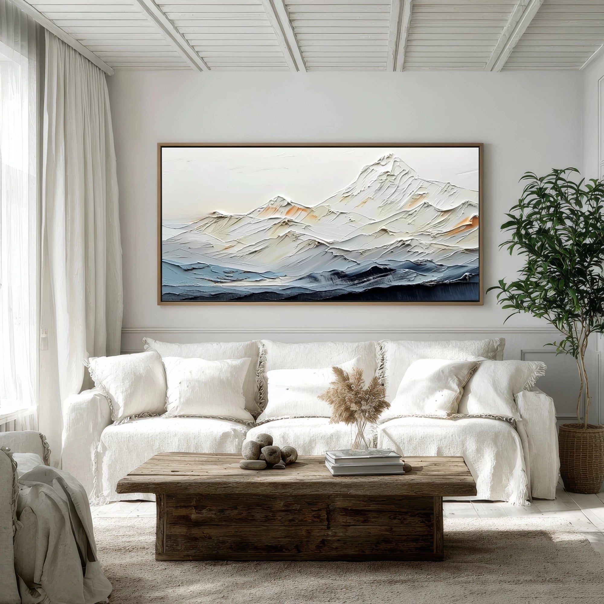 3D Textured Abstract Mountain Painting #FT202