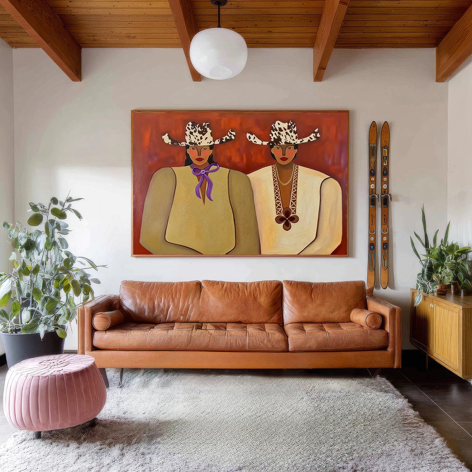 Cowgirls Portrait Art Print #AB613