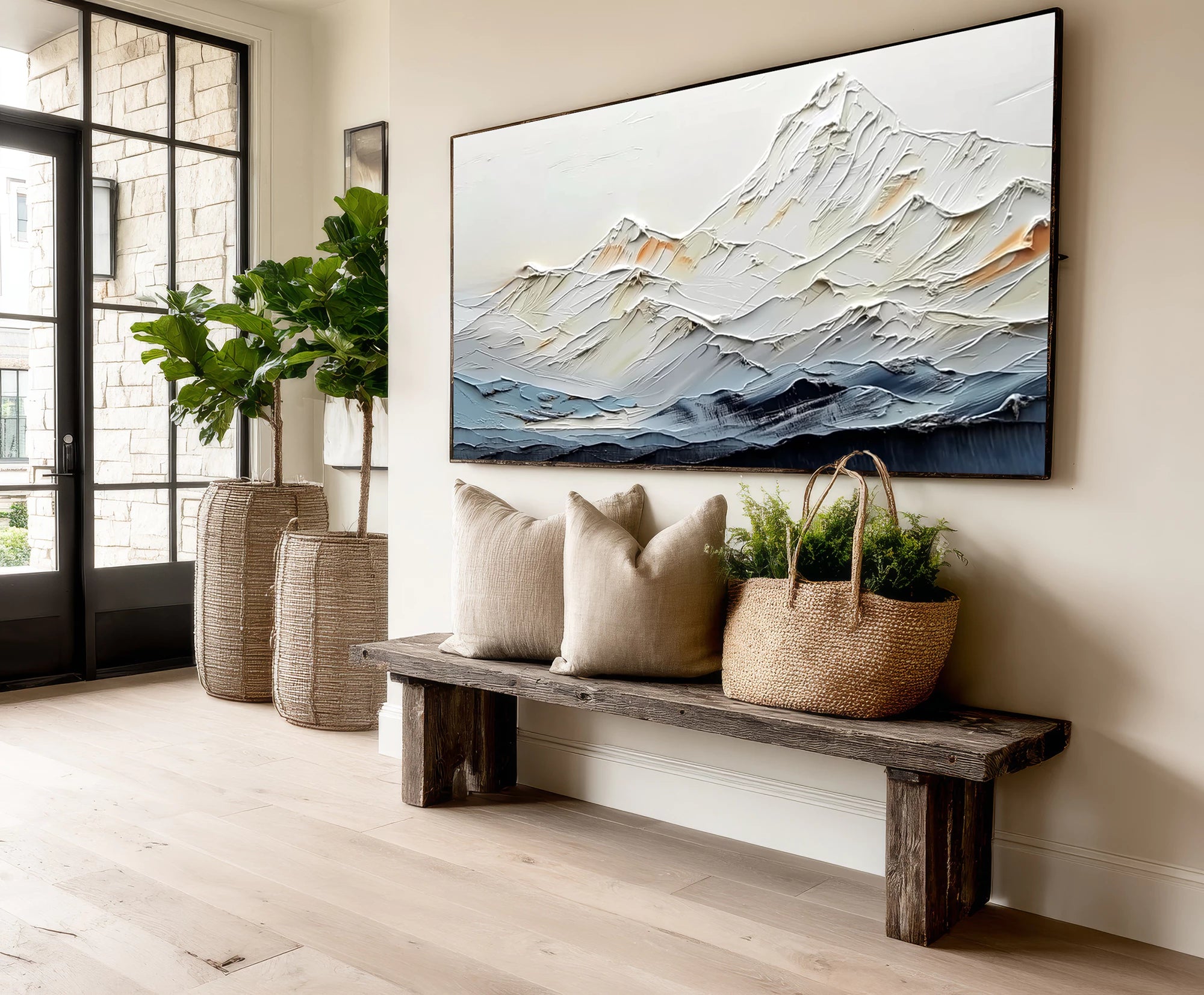 3D Textured Abstract Mountain Painting #FT202
