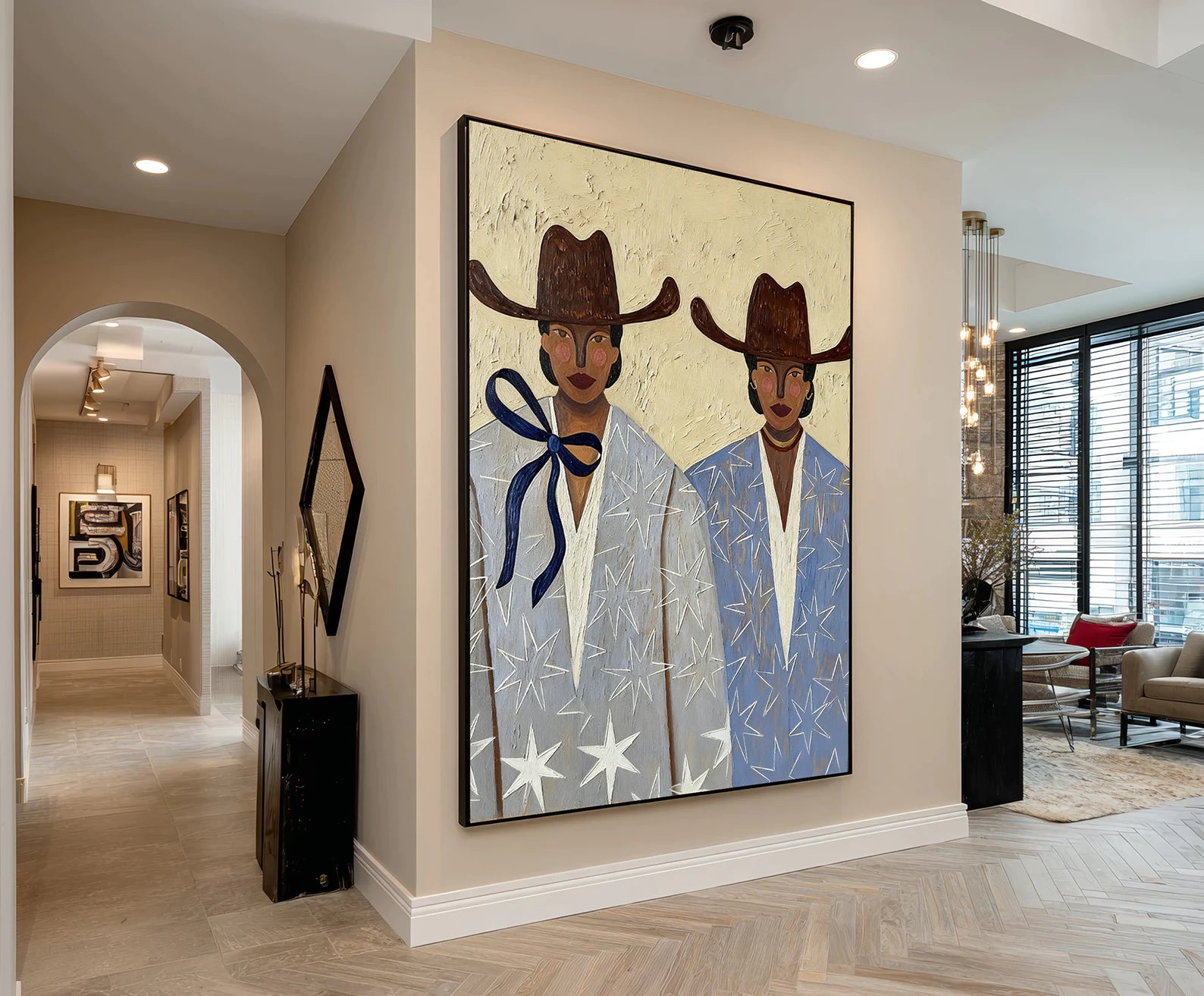 Boho Star Cowgirls Portrait Wall Art #AB569