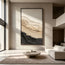 Beige & Charcoal Textured Wall Art for Entryway, Wabi Sabi Abstract Mountain Landscape #9XUUO70I