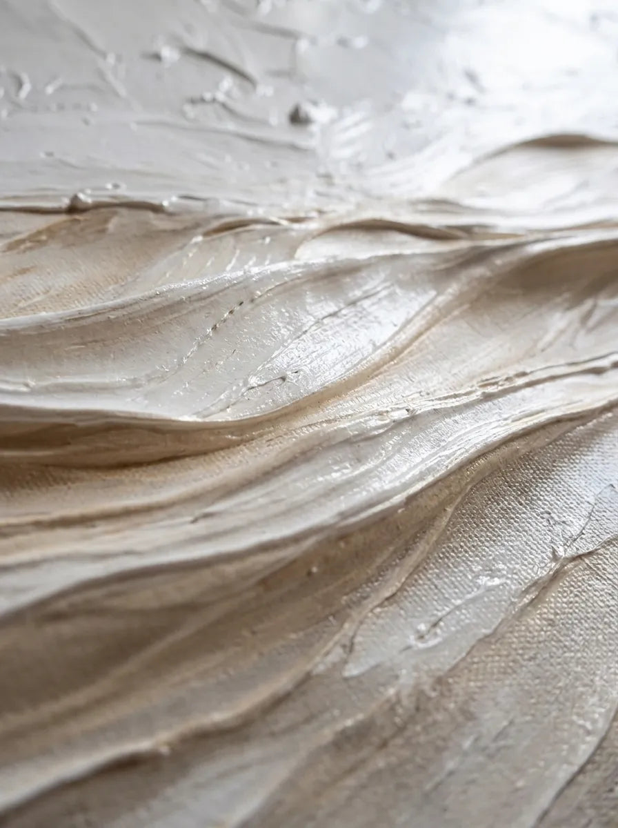 Neutral Textured Wall Art for Living Room, Beige Wabi Sabi Abstract Painting #8OA8766G