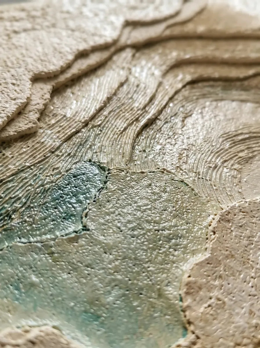 Beige & Sage Textured Wall Art for Living Room, Organic Wabi Sabi Abstract Painting #AA8J7O43