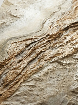 Beige Textured Wall Art for Living Room, Organic Wabi Sabi Abstract Landscape #OGKK7MTG