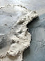 Blue Gray Textured Wall Art for Living Room, Coastal Wabi Sabi Abstract Painting #ZVMIRNWC