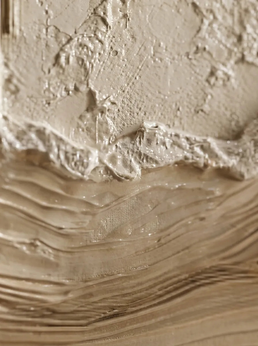 Beige Textured Wall Art for Entryway, Organic Wabi Sabi Abstract Painting #H1EAKTNS