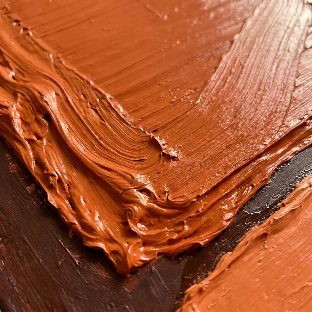 Ember Passage — Orange Textured Abstract Wall Art #4LNL973Z