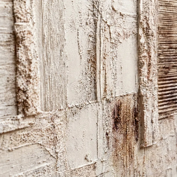 Quiet Strata — Neutral Textured Wall Art, Beige Wabi Sabi Abstract Painting #CD7P5NVP
