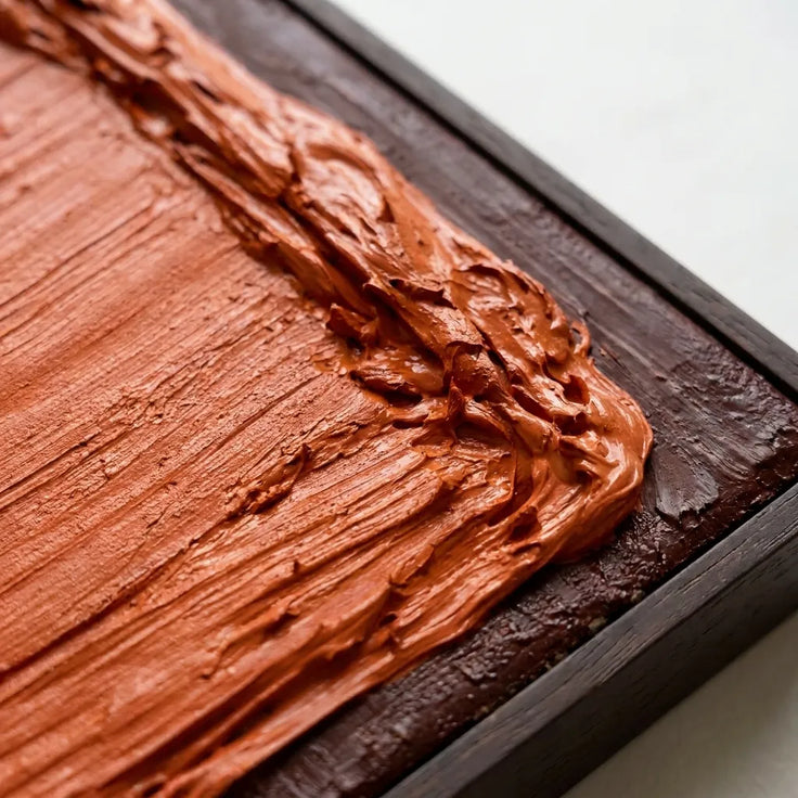 Ember Passage — Orange Textured Abstract Wall Art #4LNL973Z