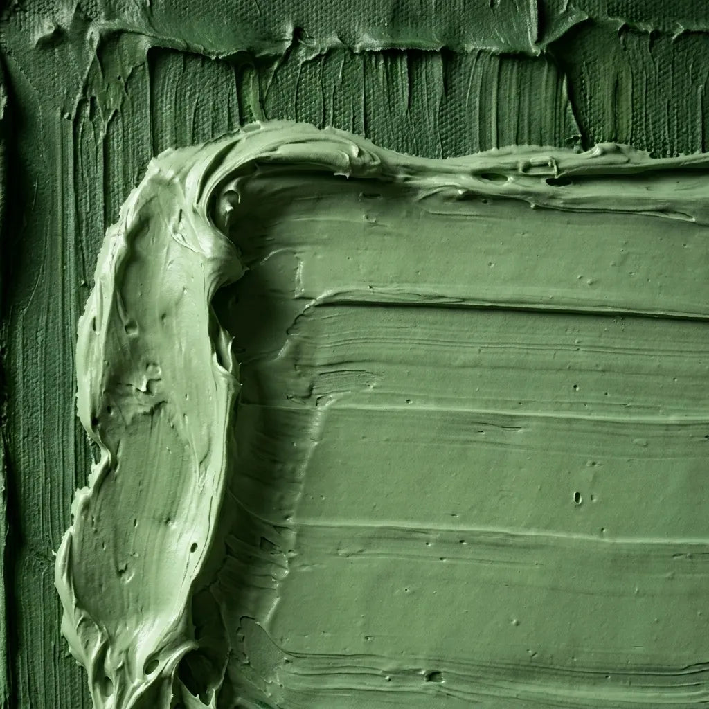 Verdant Silence – Green Textured Abstract Wall Art for Living Room #BW02SUWV