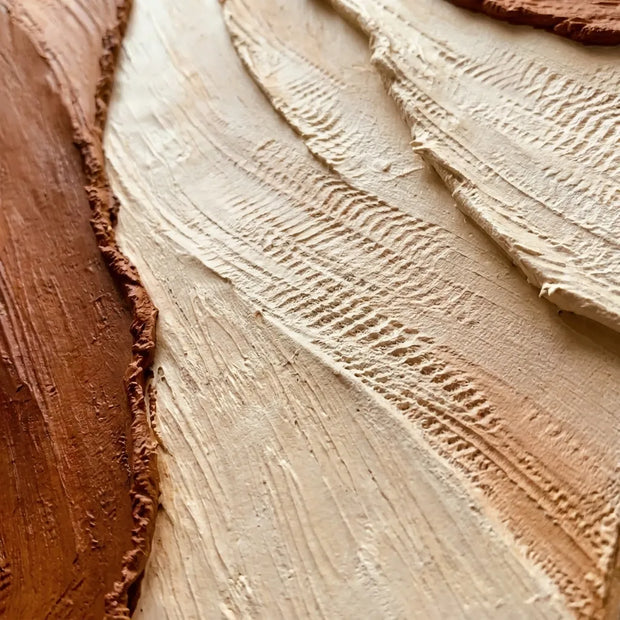 Terra Flow – Earth Tone Textured Wall Art for Living Room #I7DJBHPR
