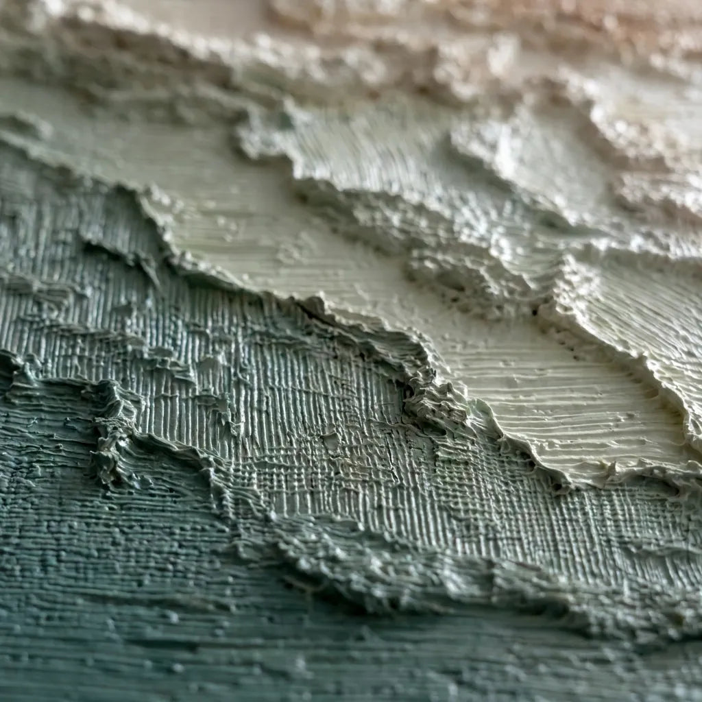 Warm Ivory Layered Textured Wall Art for Living Room #DFXCADI1