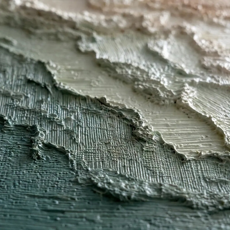 Warm Ivory Layered Textured Wall Art for Living Room #DFXCADI1