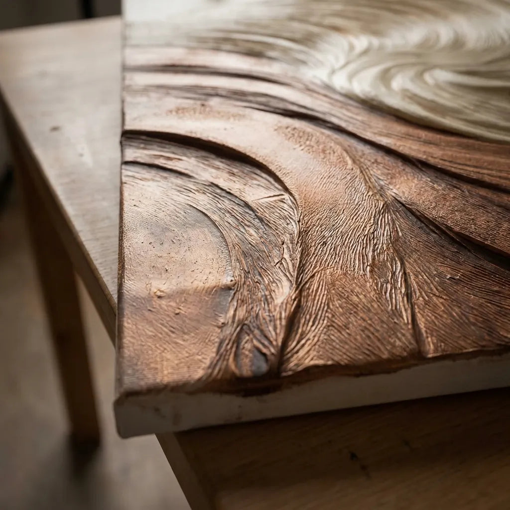 Ivory and Copper Textured Swirl Art for Living Room #KYL3DAHH
