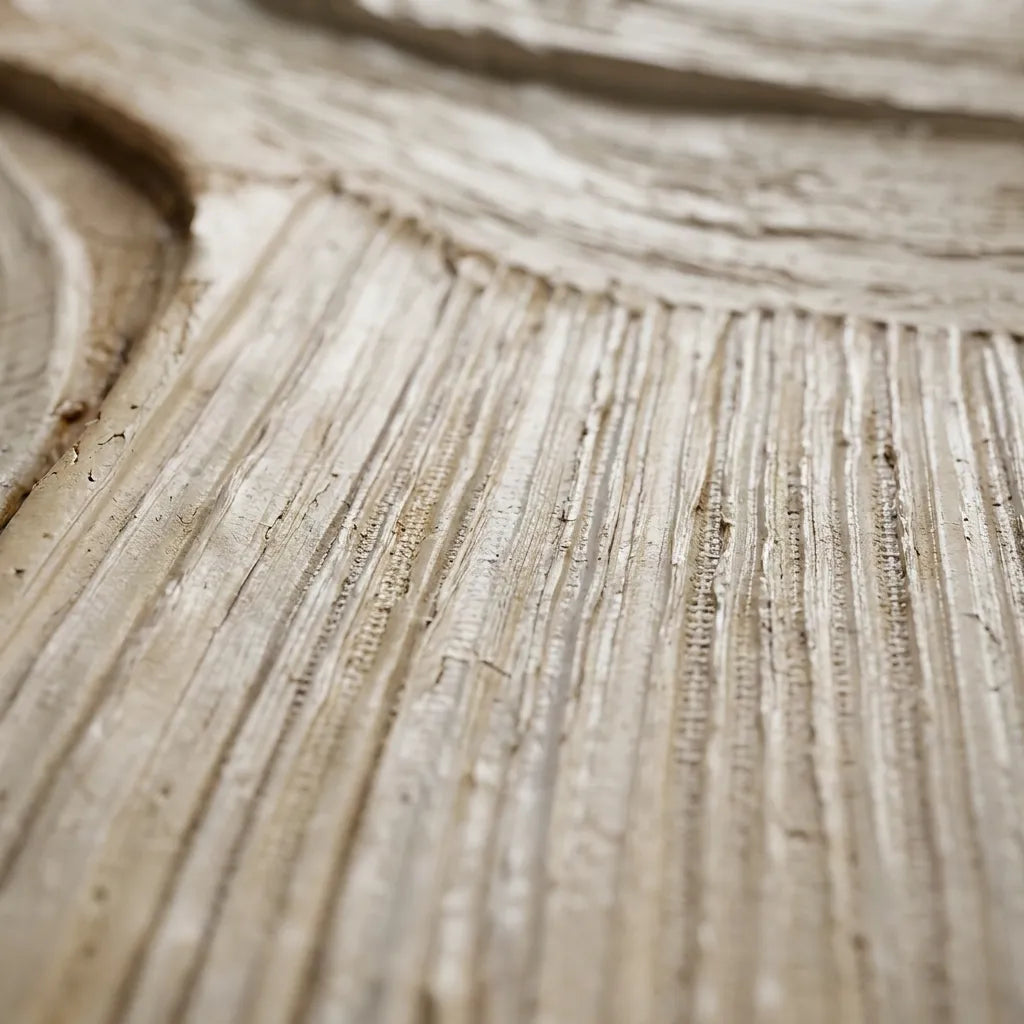 Warm Ivory Geometric Textured Wall Art for Living Room #ETYYEX1Q