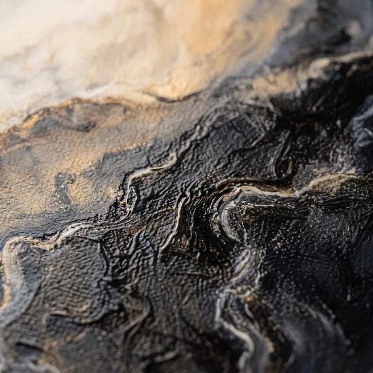 Beige and Charcoal Abstract Landscape Art for Living Room #57MZTE4P