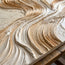Ivory Textured Flowing Line Art for Modern Living Room #LMNY4NA7