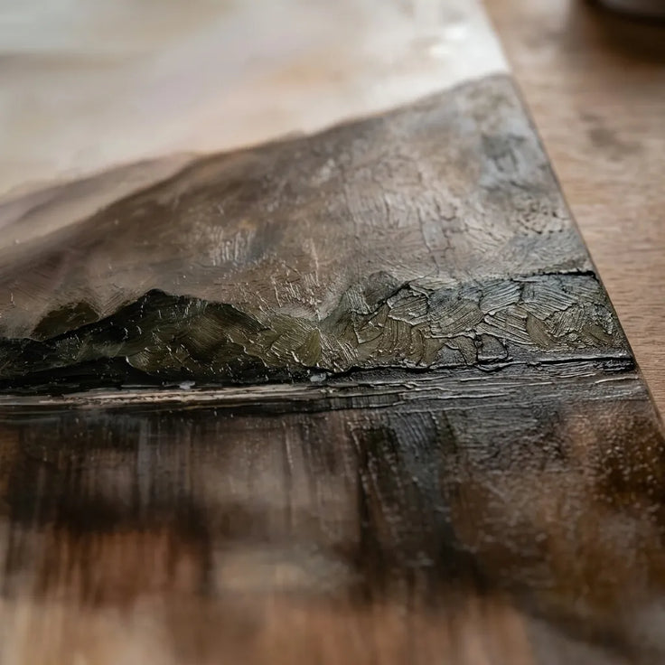 Pastel Textured Seascape Wall Art for Living Room, Monet-Inspired Abstract Painting #IVLZWFJU