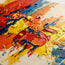 Red, Blue and Yellow Textured Abstract Art for Living Room #PHC64ZOR