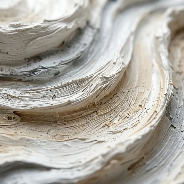 Neutral Textured Wall Art for Living Room, Beige Gray Wabi Sabi Abstract Painting #3VI3E17Q