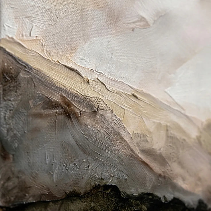 Pastel Textured Seascape Wall Art for Living Room, Monet-Inspired Abstract Painting #IVLZWFJU