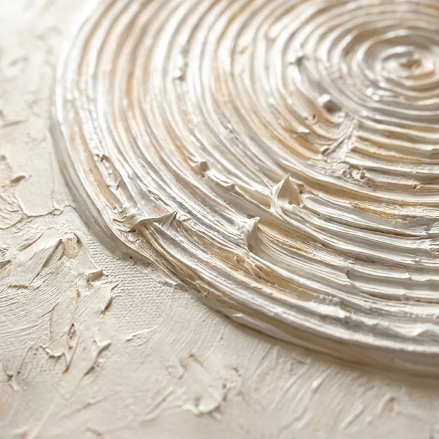 Ivory and Bronze Textured Geometric Art for Entryway #RF4BSIX7