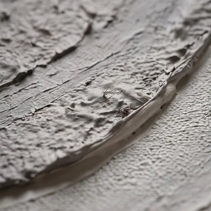 Ivory & Beige Textured Wall Art for Living Room, Organic Wabi Sabi Abstract Painting #Y1D4NB07