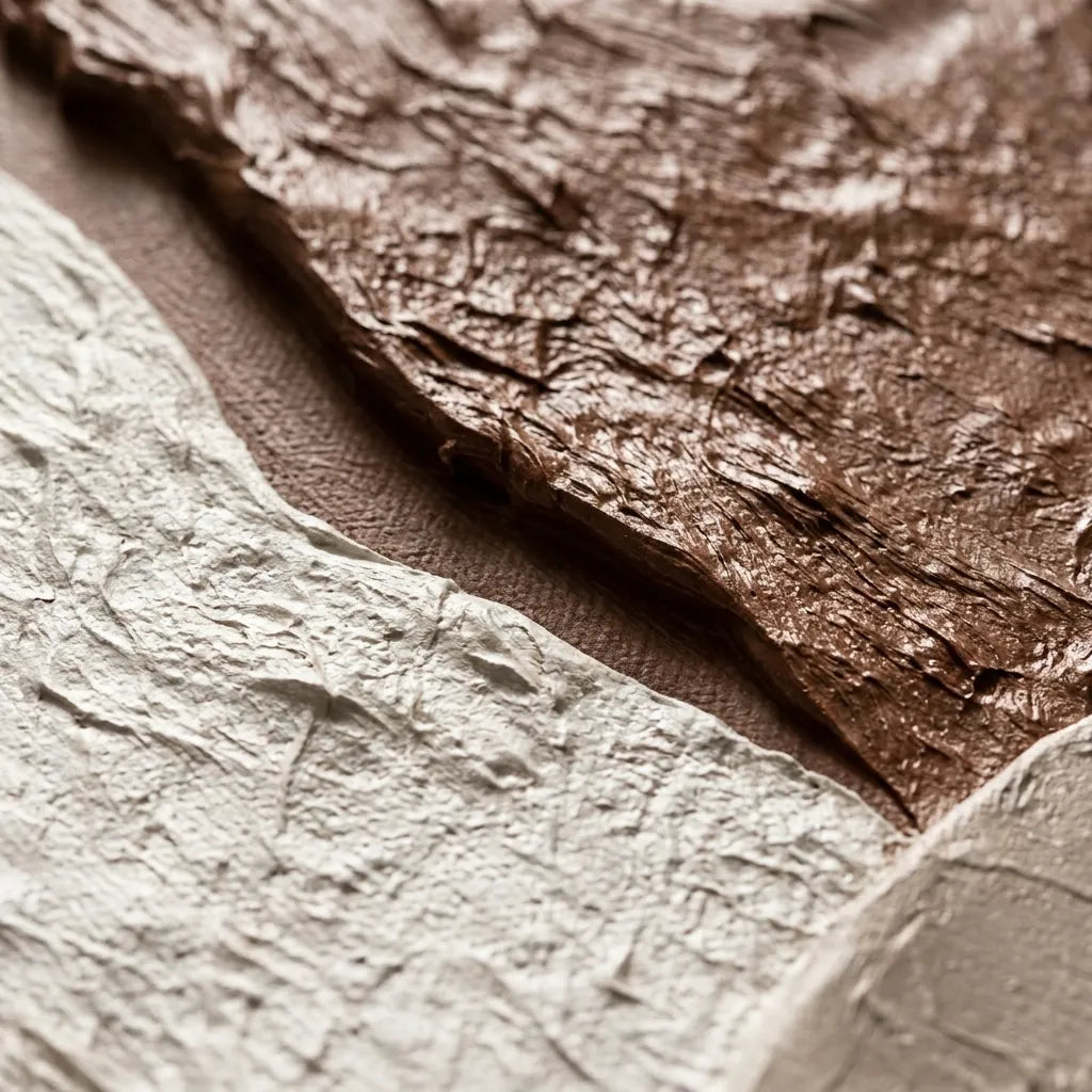 Ivory and Brown Textured Geometric Art for Entryway #CNLDD9Z7