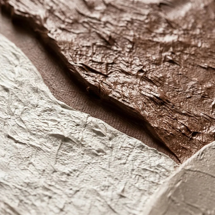 Ivory and Brown Textured Geometric Art for Entryway #CNLDD9Z7