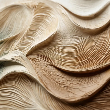 Sage Green and Beige Textured Wave Art for Living Room #YWPVRZDP