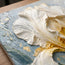 Monet-Inspired Ivory and Blue Floral Art for Living Room #52U8M01T