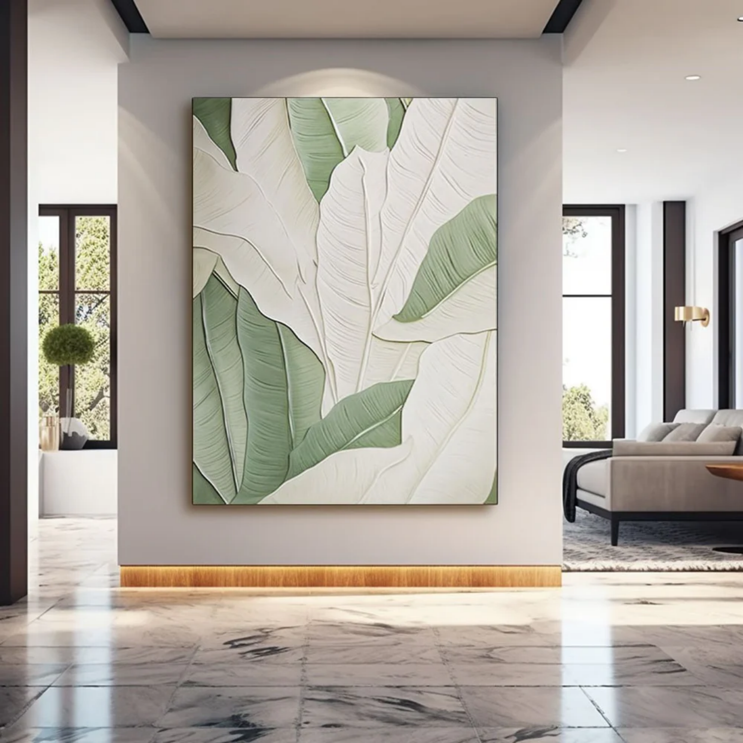 Flower & Tree Abstract Textured Wall Art #FT115