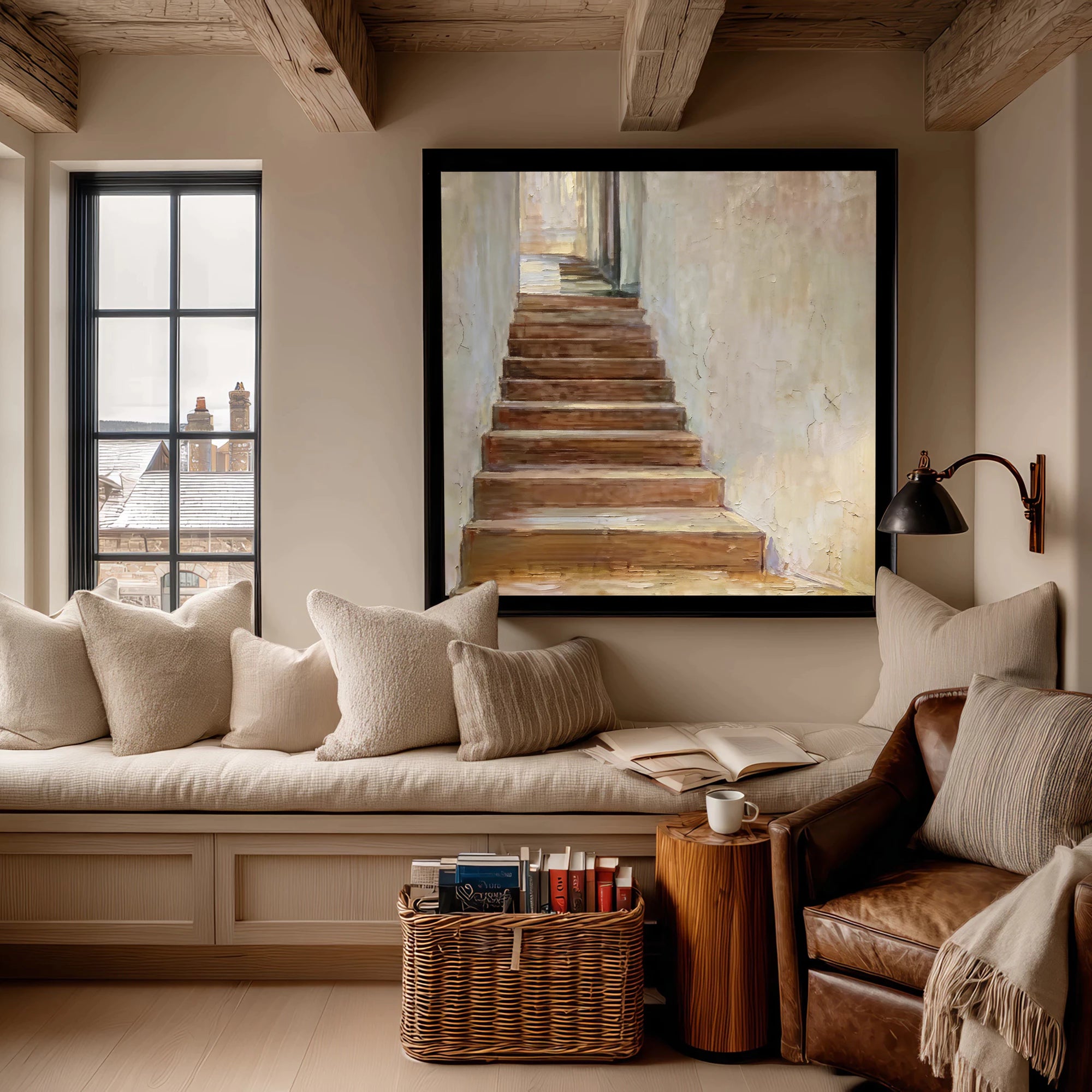 Wabi-Sabi Vintage Stairway Wall Art #WA98