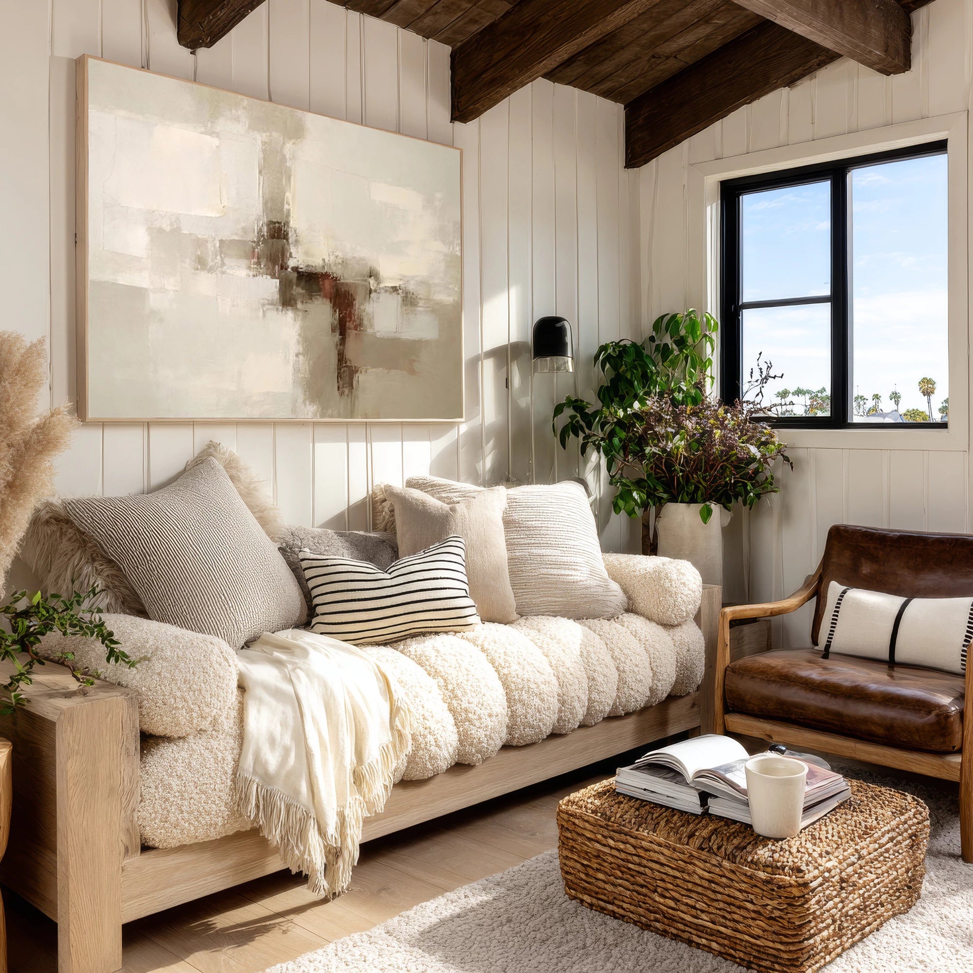 Wabi-Sabi Neutral Abstract Wall Art #WA62