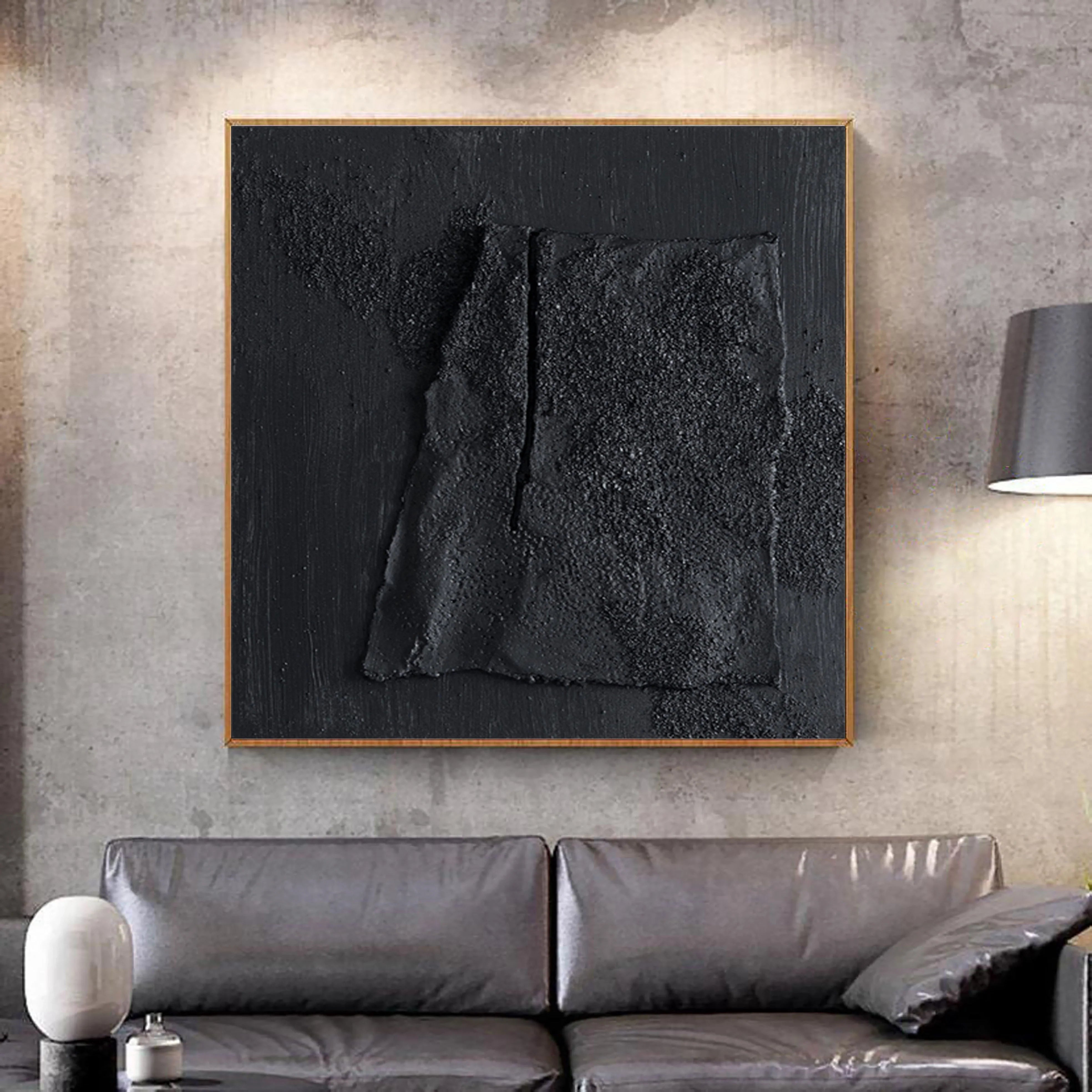 3D Minimalist Textured Canvas Wall Artwork Original for Room Decor