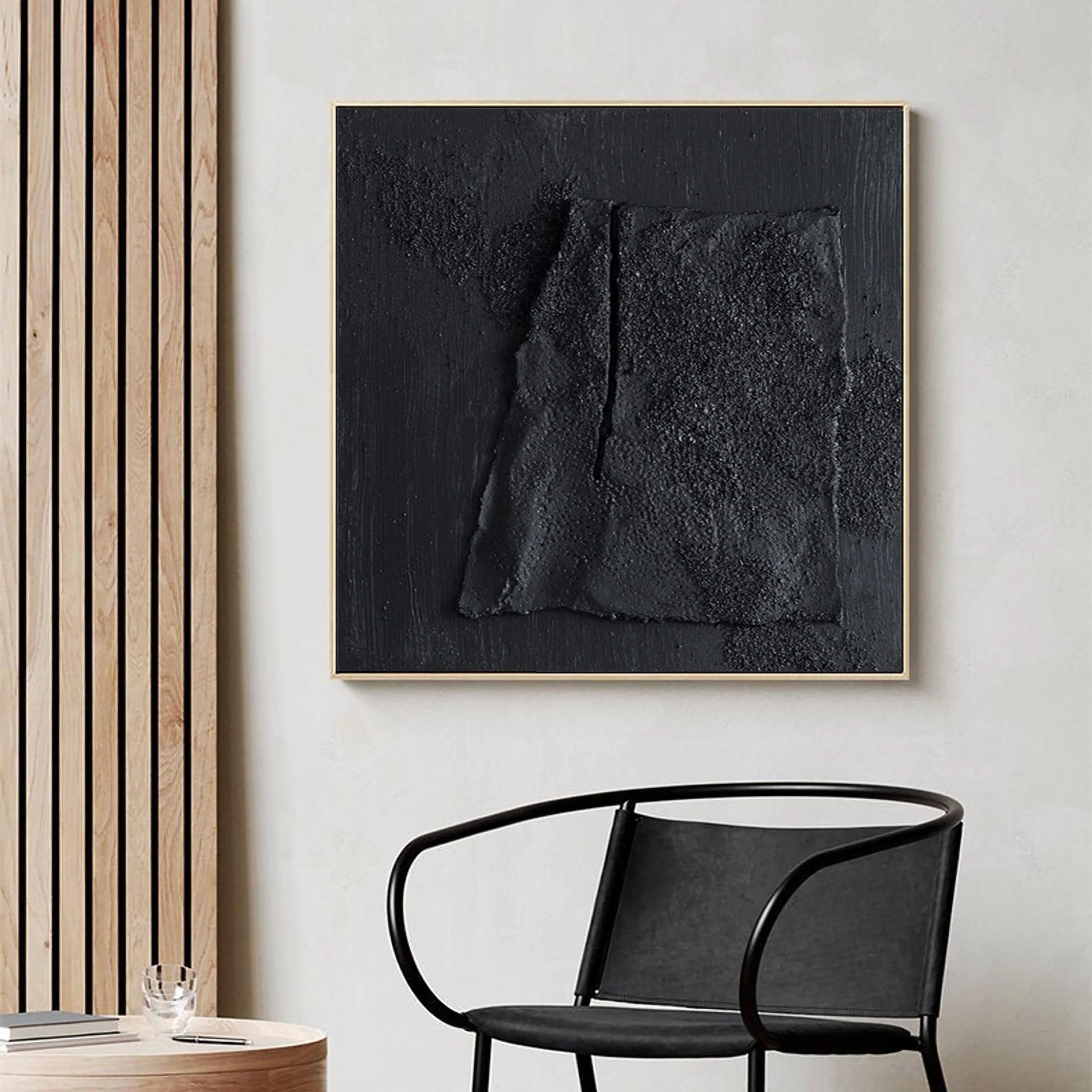 3D Minimalist Textured Canvas Wall Artwork Original for Room Decor